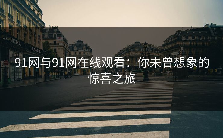 91网与91网在线观看：你未曾想象的惊喜之旅