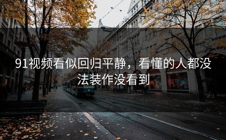 91视频看似回归平静，看懂的人都没法装作没看到