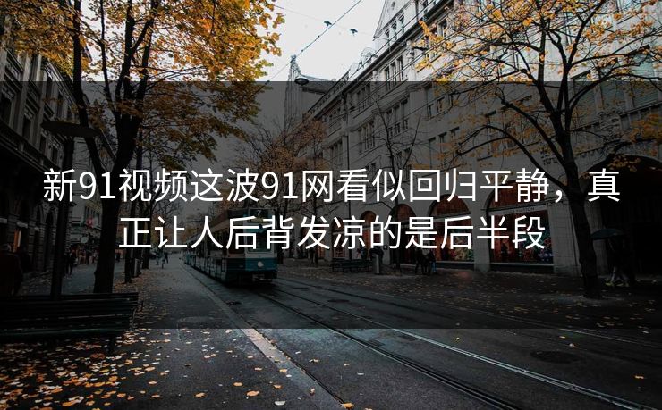 新91视频这波91网看似回归平静，真正让人后背发凉的是后半段